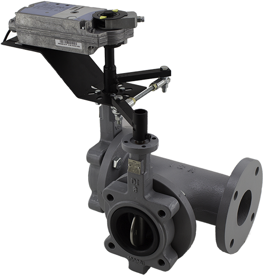 3 Way Butterfly Valve With Siemens 2 Position Damper - Machine (600x600), Png Download
