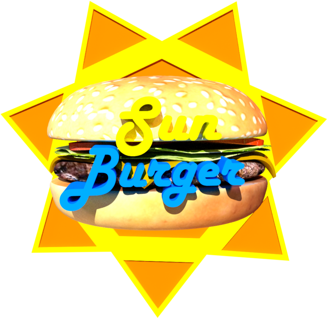 Sun Burger Logo - Illustration (1200x675), Png Download