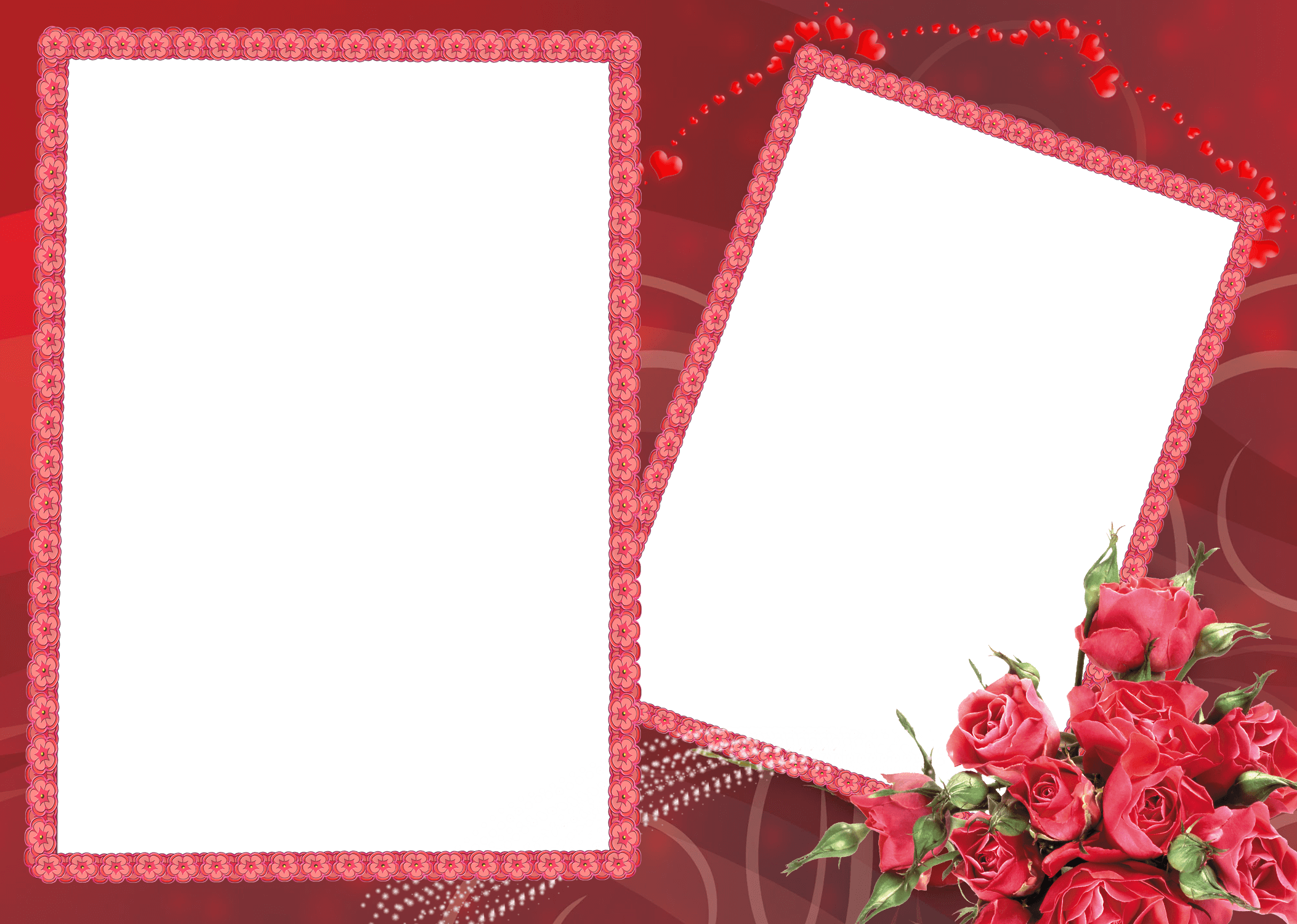 Molduras Para Quatro Fotos De Amor - Marcos Romanticos Para Fotos Png (2106x1500), Png Download