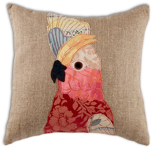 Carmen The Pink Cockatoo - Cushion (636x629), Png Download
