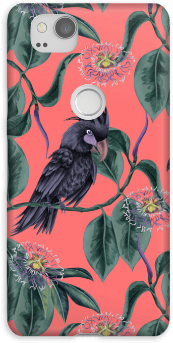 Cockatoo Pink Case Pixel - Crow (484x800), Png Download