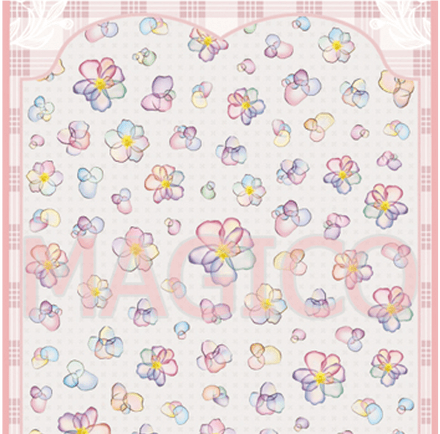 Usd 600] Moji Magico Semi Transparent Rainbow Flower - Cartoon (1368x855), Png Download