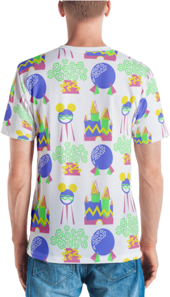 All Over 90s Love Tee - T-shirt (600x600), Png Download