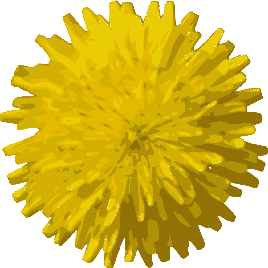 Free Vector Random Free Vectors Part - Dandelion Drawing Yellow (870x870), Png Download