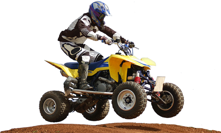 Batteries Moto Quad Jet Ski - Quad Bike Birthday Card (737x450), Png Download