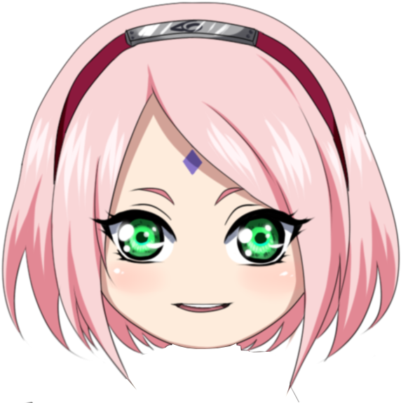 Kepala Hinata Hyuga - Sakura Haruno (616x604), Png Download