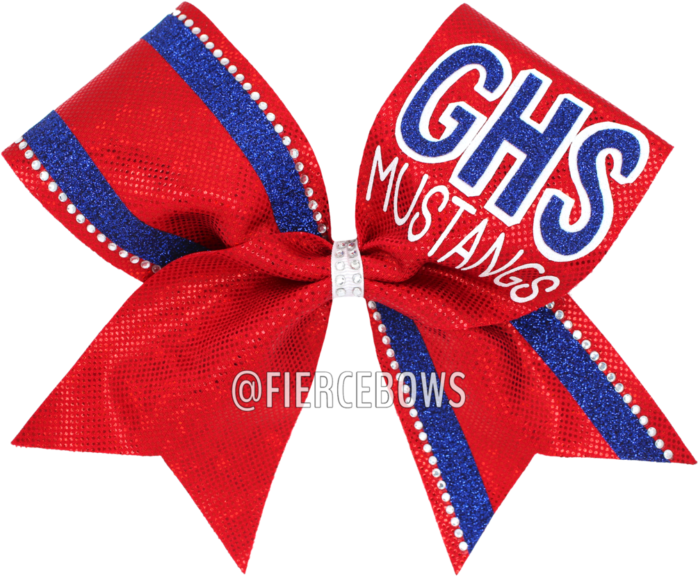 Show Your Pride Rhinestone Cheer Bow - Coquelicot (1024x1024), Png Download