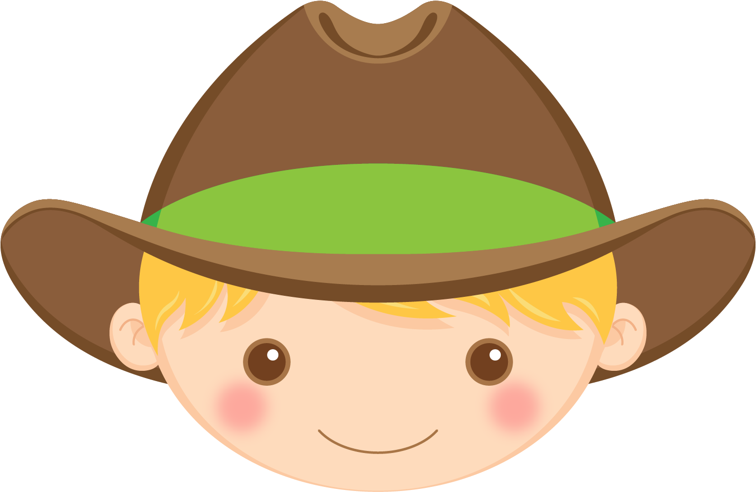 Cowboy Hat Safari Free On Dumielauxepices Net - Vaquera Niña Dibujo (1500x1500), Png Download