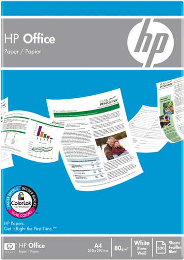 Hp Office Paper-10 Reams/letter/8 - Papel Reciclado Hp (733x550), Png Download