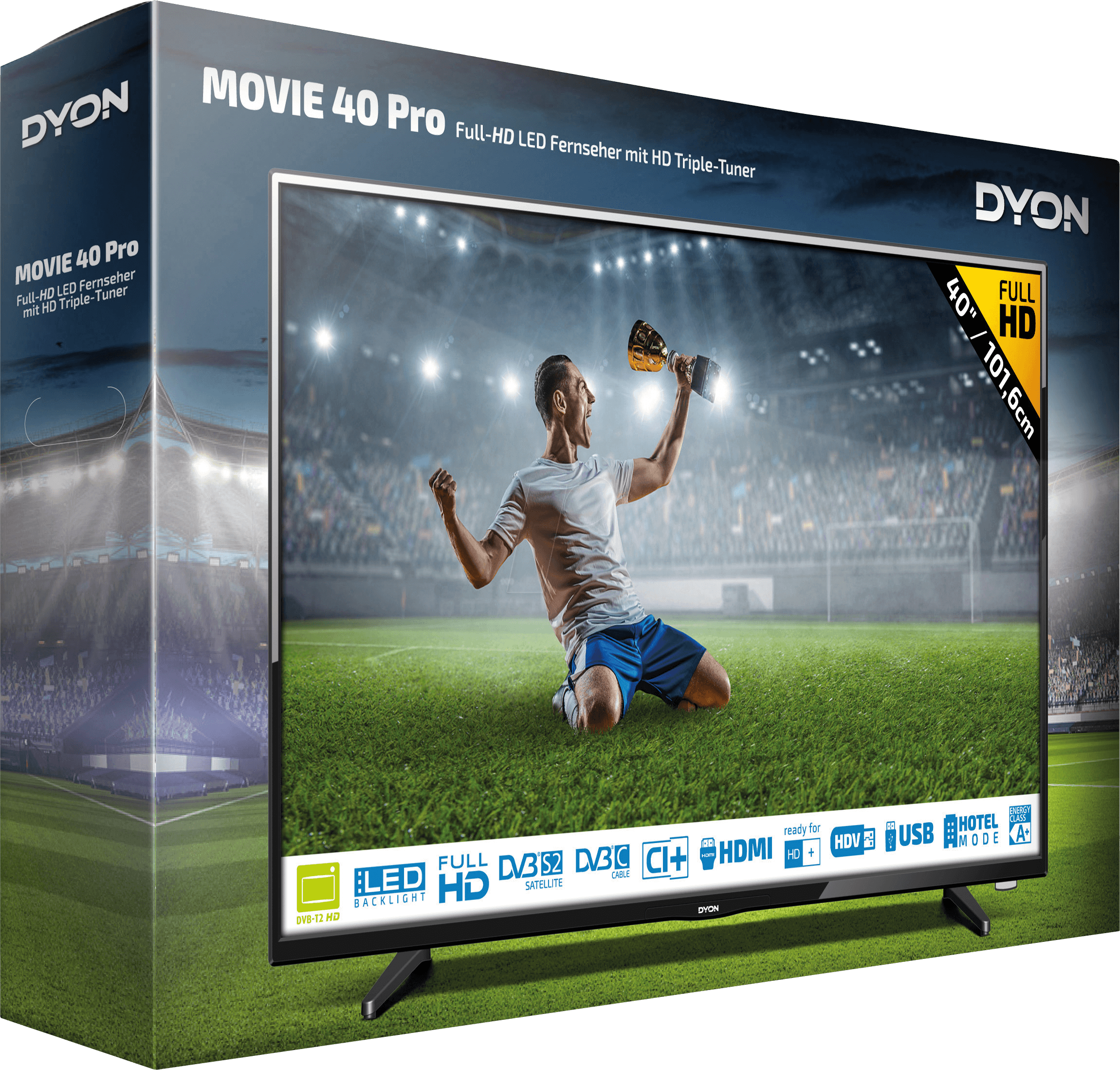 Full Hd Tv, 102cm/40, Dvb-t2/c/s2, - Billboard (2301x2197), Png Download