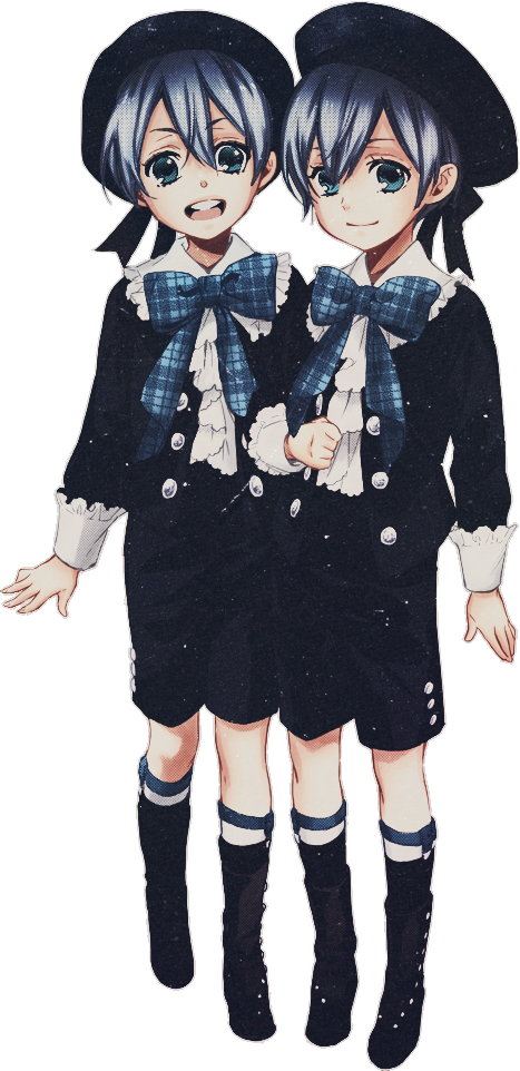 Phantomhive Twins Manga “black Butler” Color By @modestrogue - Black Butler Manga Twins (467x962), Png Download