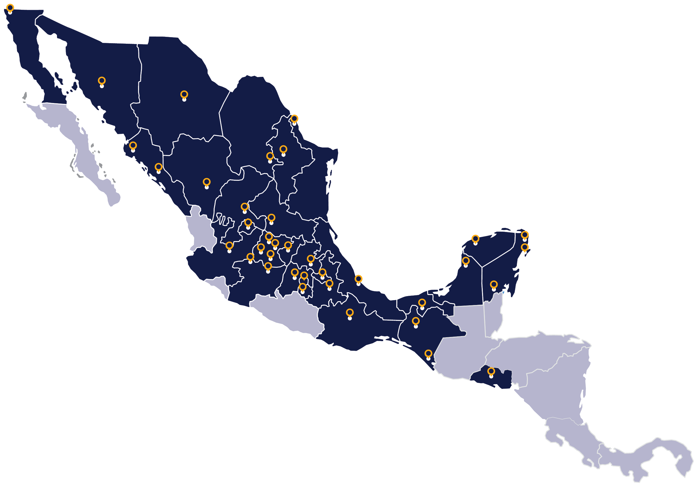 Mexico Automotive Manufacturing Plants (2633x1832), Png Download