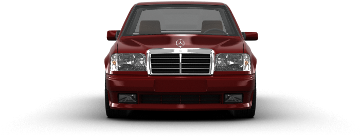 Mercedes E Class'84 By Old School Garage [ro4dk - Mercedes-benz 500e (1004x373), Png Download