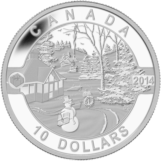 2014 $10 O Canada - 25 Dollar Canadian Coin (570x555), Png Download