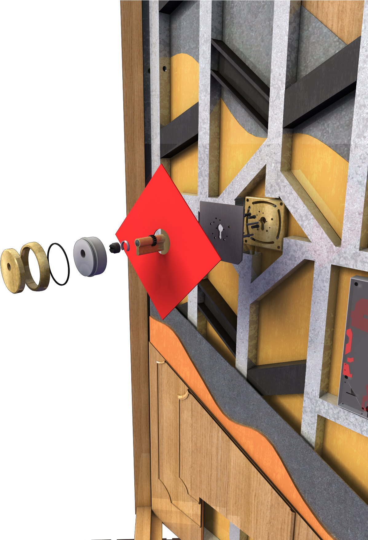 Roconsa Presentará En La Feria De Cerrajeros 2014 Su - Cerradura Central Puerta (1240x1754), Png Download