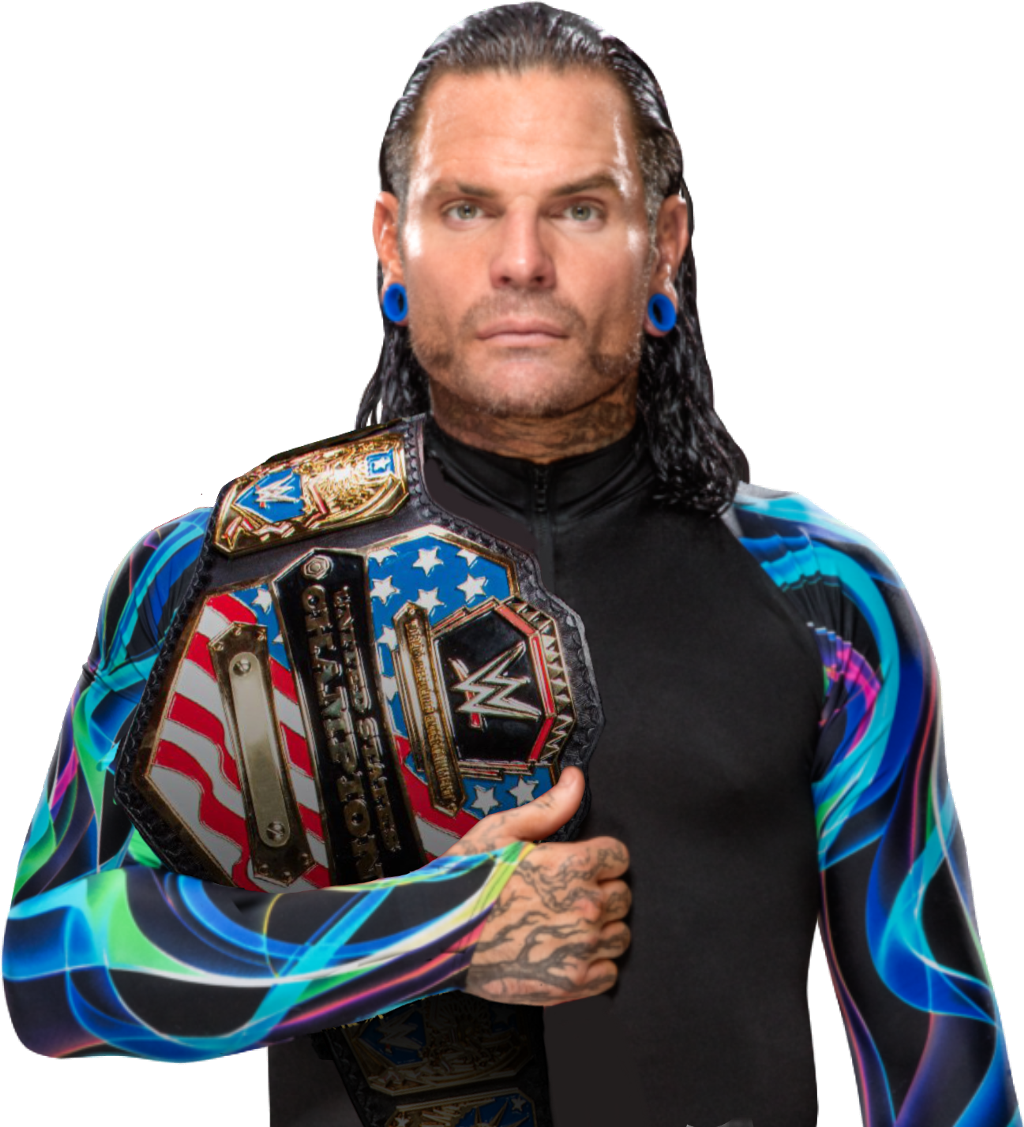 Jeffhardy Sticker - Jeff Hardy Wwe Champion 2017 (1024x1127), Png Download