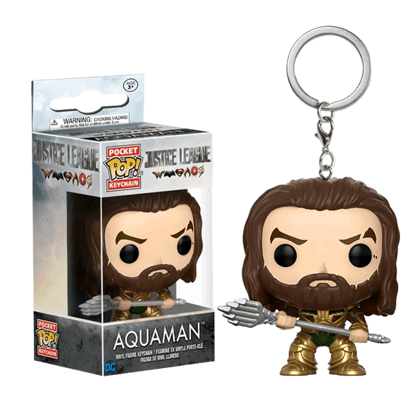 Aquaman Pop Keyring Vinyl Figure - Superhero Funko Pop Keychain (600x600), Png Download