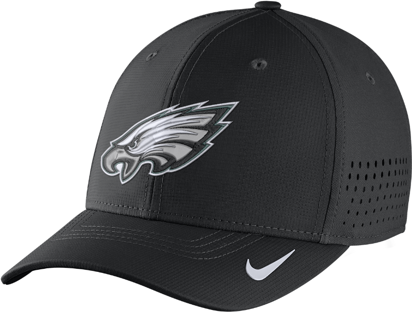 Nike Swoosh Flex Fitted Hat Size Medium/l (black) - Philadelphia Eagles (1000x1000), Png Download