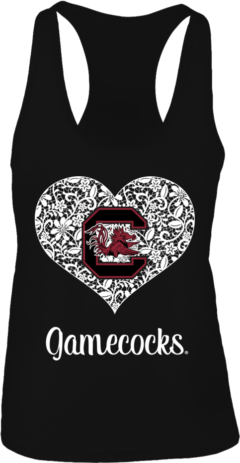 Gamecocks Lace Heart Logo South Carolina Shirt - Shirt (1000x1000), Png Download