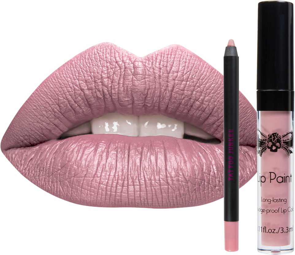 False Tattoo Junkee Sugar Lip Paint & Liner Kit - Lip Gloss (1000x1000), Png Download