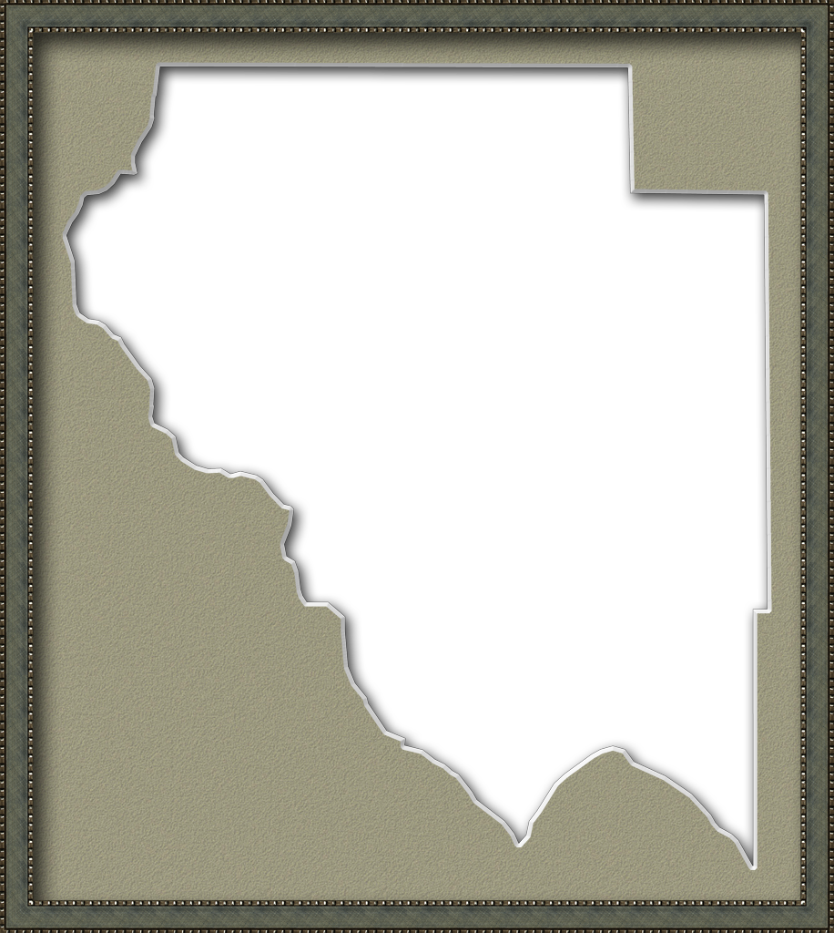 A Map Of Okeechobee With A Museum Style Picture Frame (916x1024), Png Download