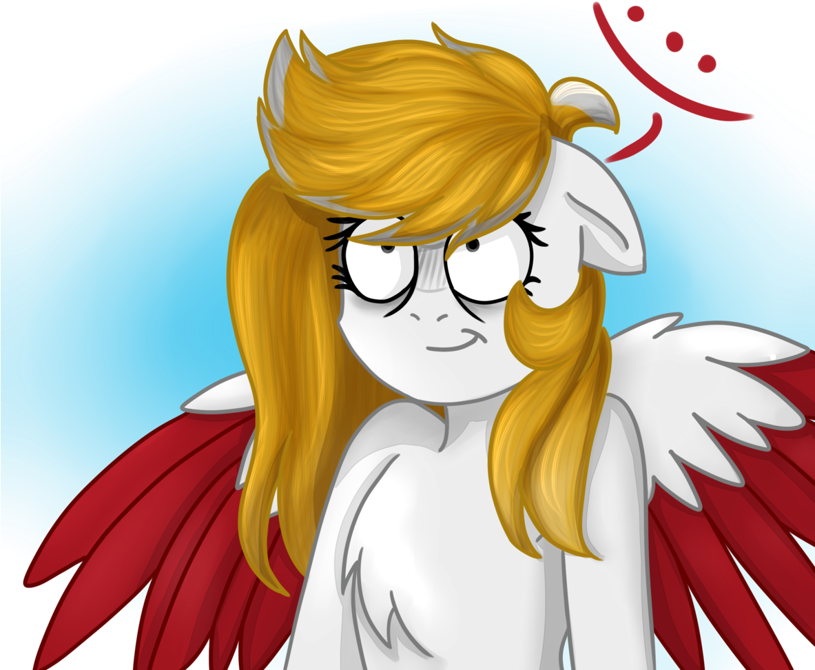 Rskyfly, Bust, Chest Fluff, Female, Floppy Ears, Mare, - Cartoon (1182x1024), Png Download