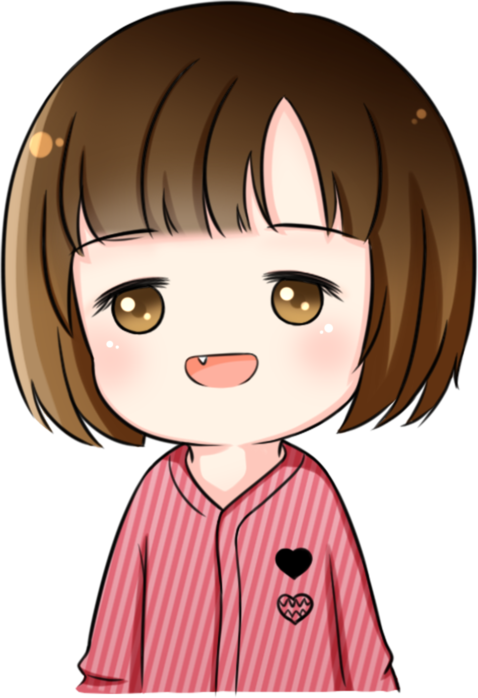 Cartoon Cute Girl Avatar Png And Psd - Cartoon (2000x2000), Png Download