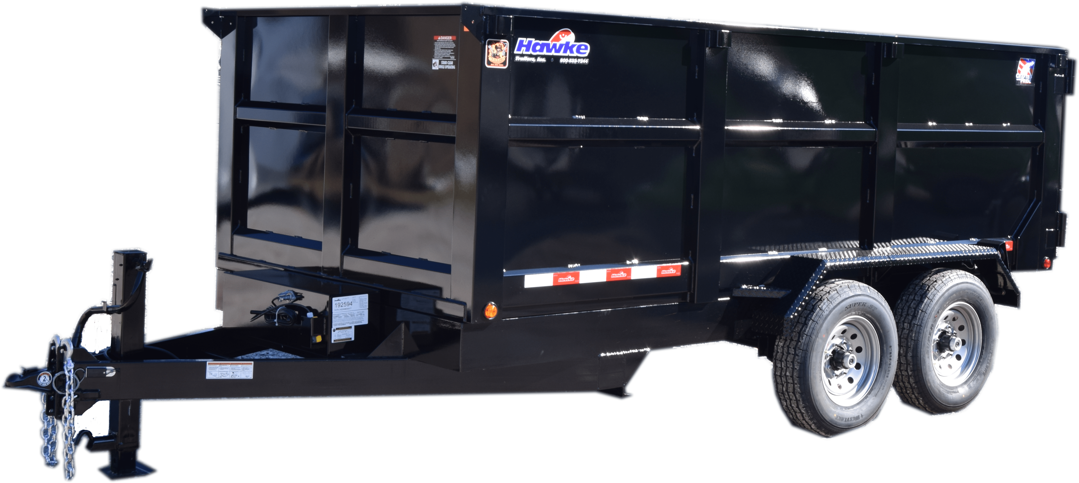 New 7′ By 14′ By 4′ Hd Hawke Dump Trailer *outlaw Edition* - Trailer (6000x4000), Png Download