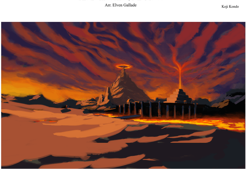 The Dark World Orchestrated Sheet Music For Flute, - Link To The Past Darkworld (850x1100), Png Download