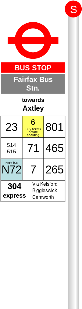 File - Bus Stop - London - Svg - Paradas De Bus En Londres (303x1022), Png Download