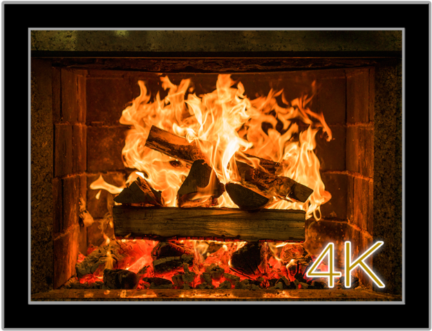 Live Wallpaper 4 - Modern Art Pictures Of Fire Place (630x630), Png Download