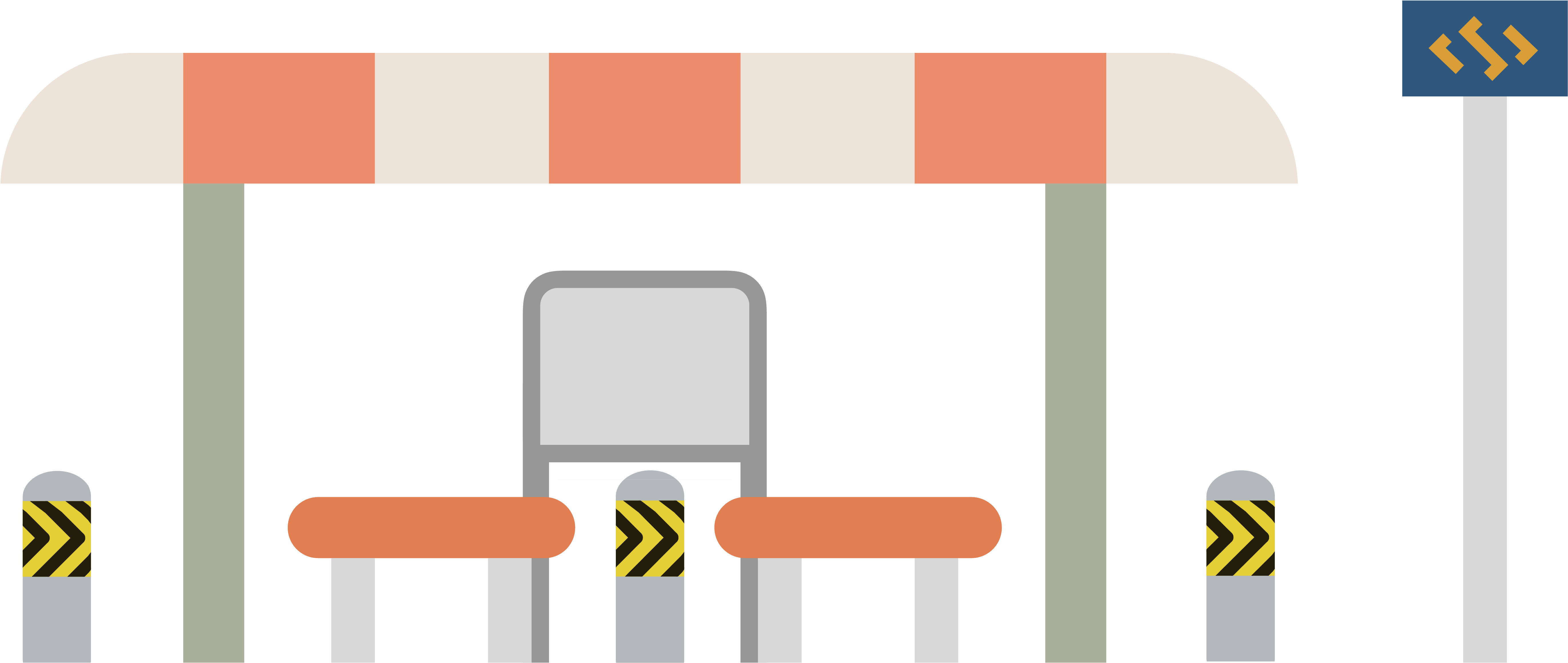 Busstop-01 - Illustration (5692x3200), Png Download