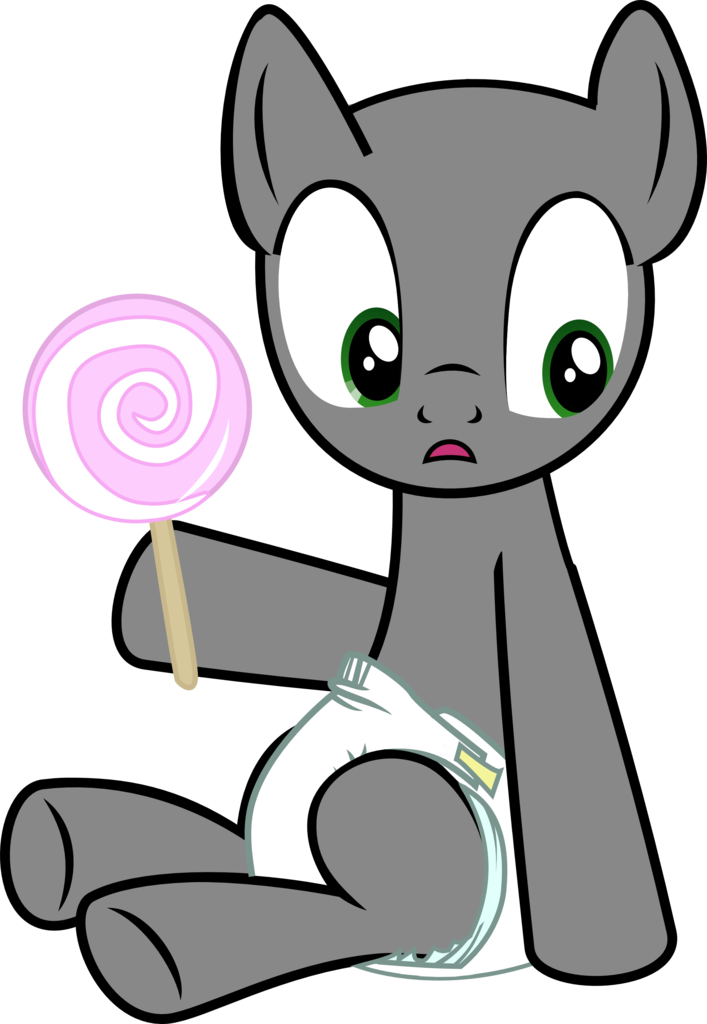 Colt, Diaper, Foal, Lollipop, Male, Oc, Oc Only, Open - Cartoon (707x1024), Png Download