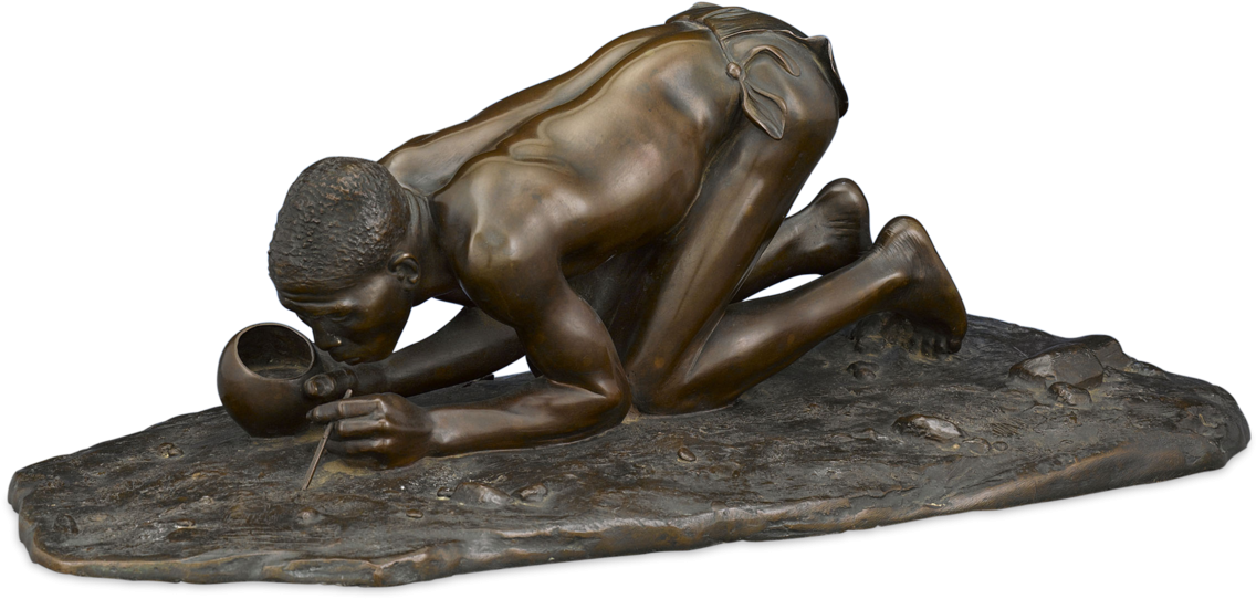 The Dagga Smoker By Anton Van Wouw - Bronze Sculpture (1250x1250), Png Download