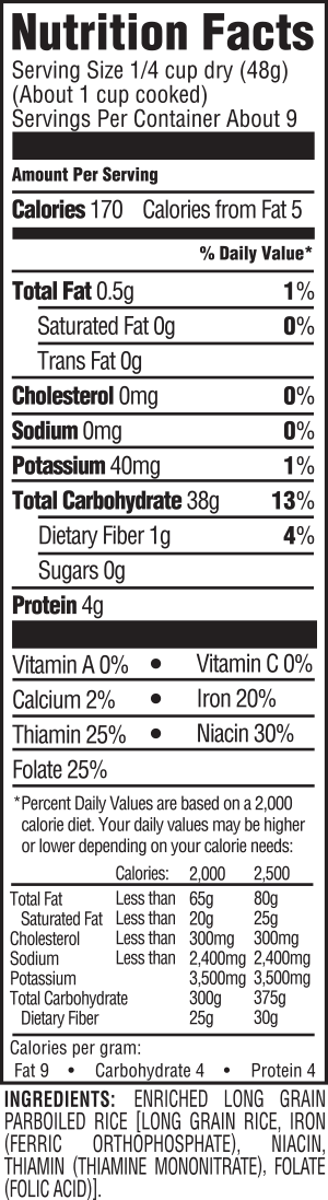 Uncle Ben& - Trout Nutrition Facts (300x1097), Png Download