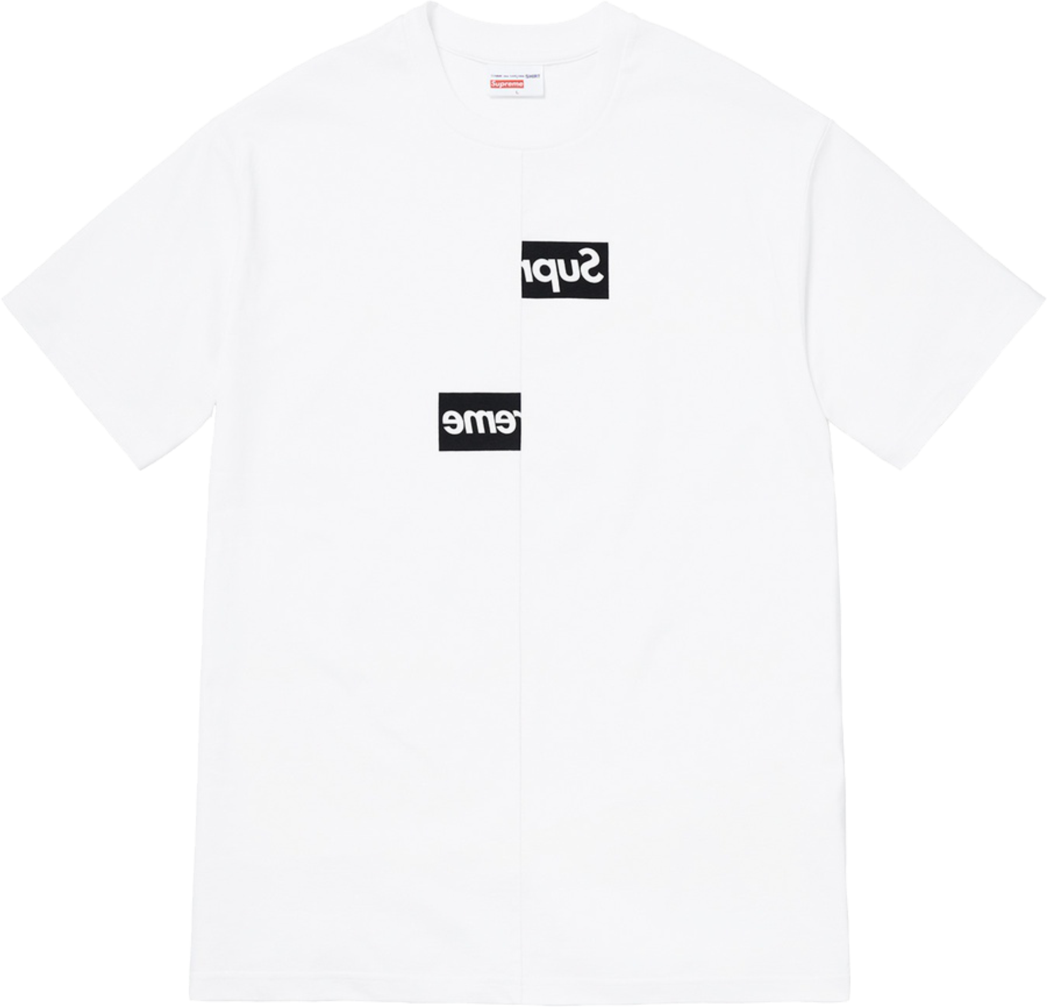 Supreme Cdg Split Box Logo Tee (2586x2586), Png Download