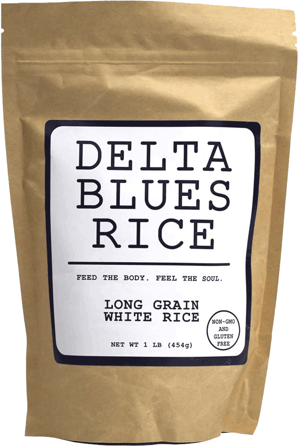 Delta Blues Long Grain White Rice, 1lb - Paper Bag (900x900), Png Download