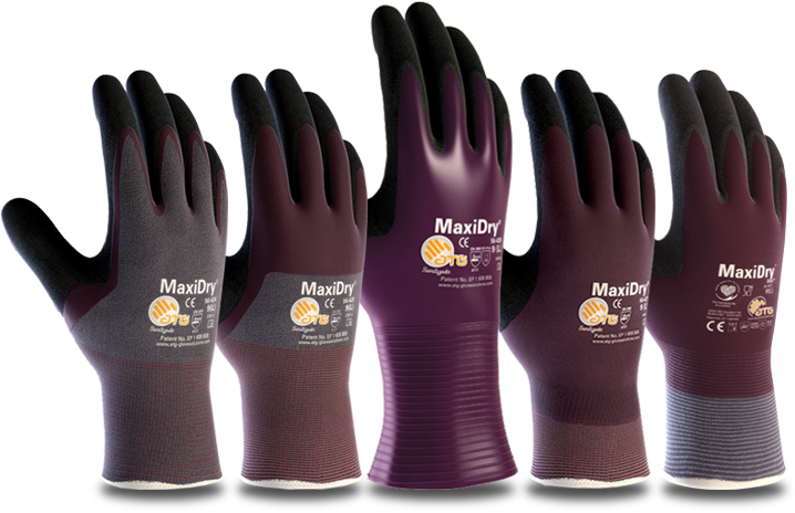 Atg Maxidry Serie - Maxi Dry Purple Gloves (717x483), Png Download