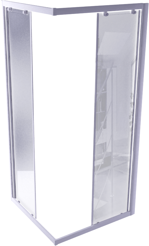 Supra Angle A 90 X - Shower Door (515x846), Png Download