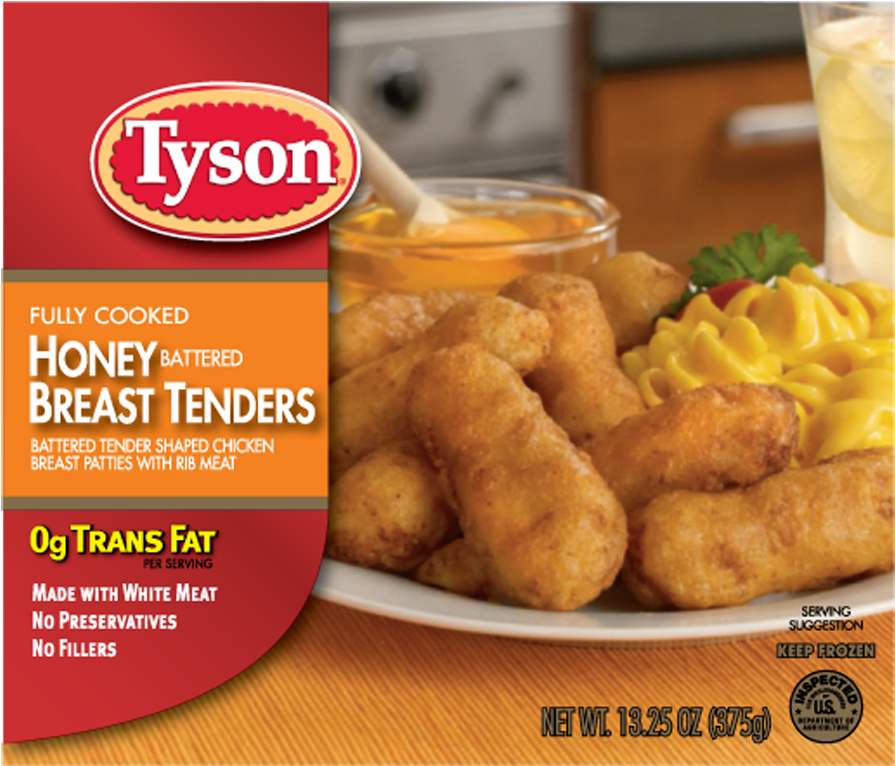 Tyson® Honey Battered Breast Tenders Are Made From - Tyson Chicken (1000x886), Png Download