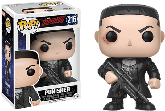 תמונה של Daredevil Punisher Pop - Punisher Pop Figure (560x560), Png Download