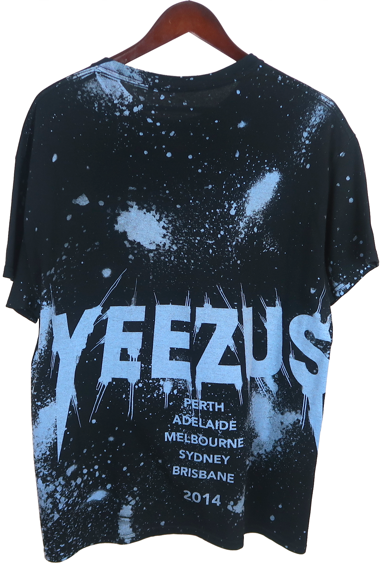 Yeezus Tour Blue Splatter T-shirt - Blouse (1235x1839), Png Download