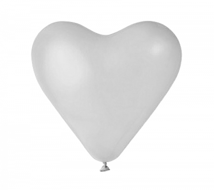 Huge White Heart Shaped Balloon, 150 Cm - Heart (700x622), Png Download
