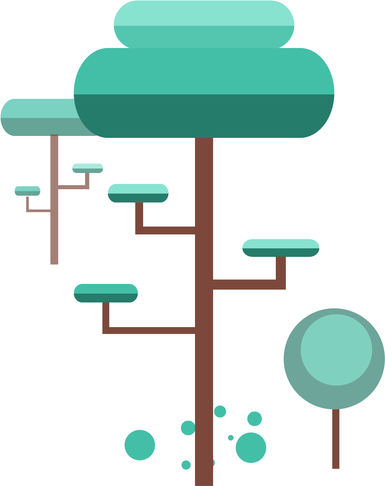 Winter Elements Trees Cold Grey Minimalist Png And - Furniture (2000x2000), Png Download