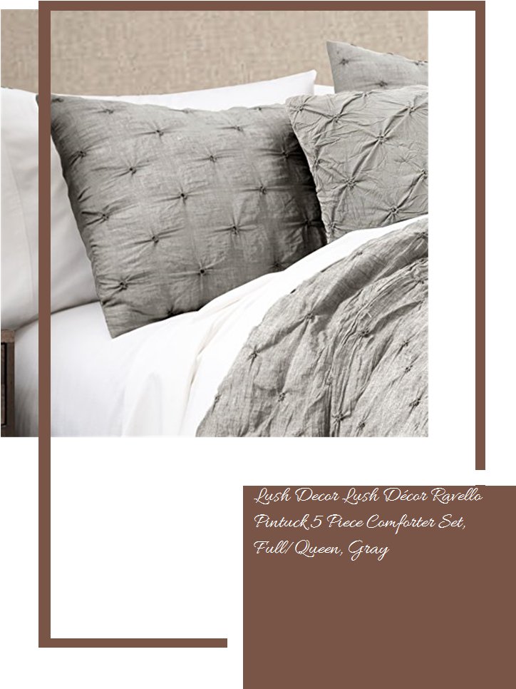 Lush Decor Lush Décor Ravello Pintuck 5 Piece Comforter - Bed Sheet (735x1100), Png Download