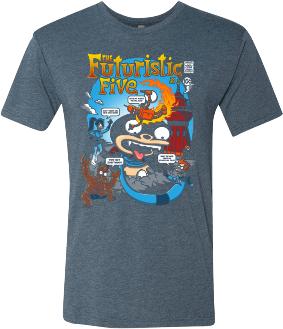 Futurama Fantastic 4 Men's Triblend T-shirt - T-shirt (1155x1155), Png Download