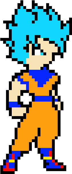 Goku - Pixel Art Dragon Ball (1050x760), Png Download