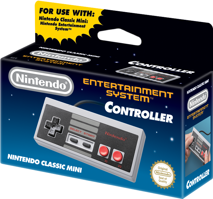 Nintendo Classic Mini Nintendo Entertainment System - Nintendo Nes Mini Controller (1333x1000), Png Download