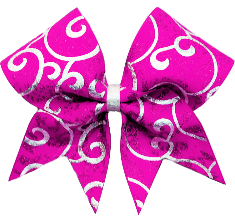 Silver Swirl Pizzazz Bow - Illustration (800x719), Png Download