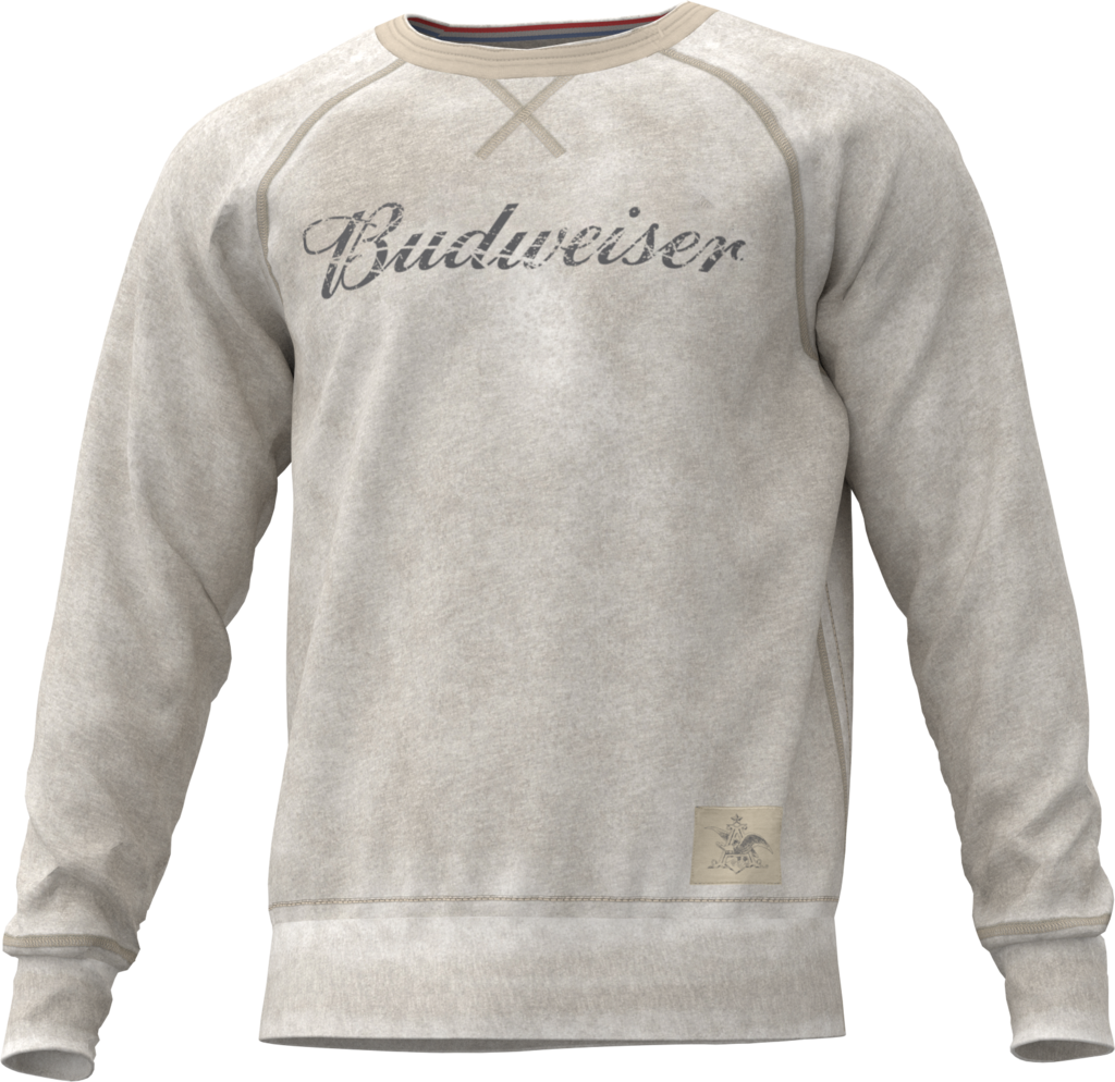 Budweiser Cool Caves Sweatshirt - Long-sleeved T-shirt (1024x994), Png Download